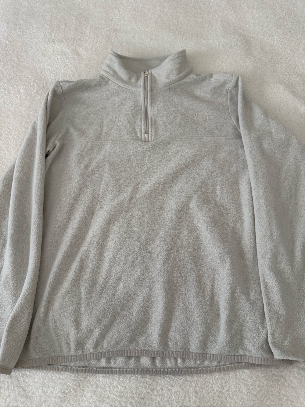 The North Face Light Gray Women's Quarter-Zip Fleece Jacket